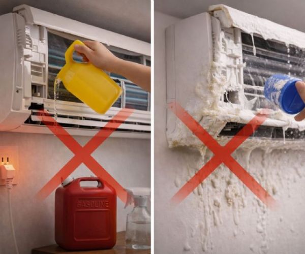 洗冷氣千萬別用汽油甲苯！錯用去汙粉恐造成冷氣外殼變形